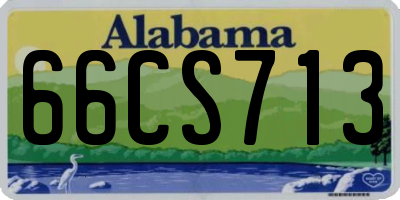 AL license plate 66CS713