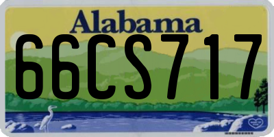 AL license plate 66CS717