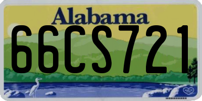 AL license plate 66CS721