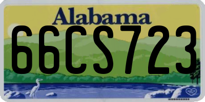 AL license plate 66CS723