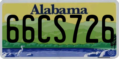 AL license plate 66CS726