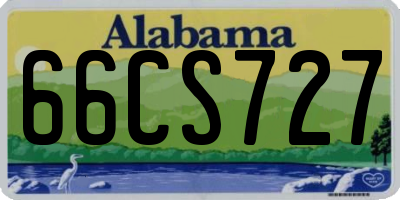 AL license plate 66CS727