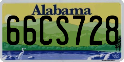 AL license plate 66CS728