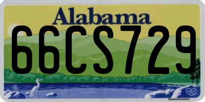 AL license plate 66CS729