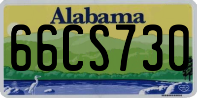 AL license plate 66CS730