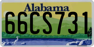 AL license plate 66CS731