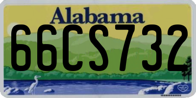 AL license plate 66CS732
