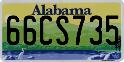 AL license plate 66CS735