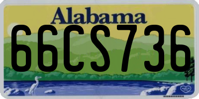 AL license plate 66CS736