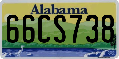 AL license plate 66CS738
