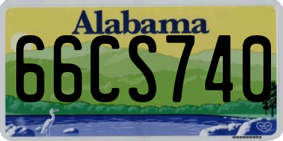 AL license plate 66CS740
