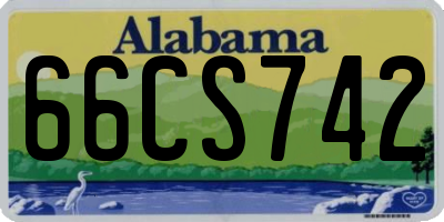 AL license plate 66CS742