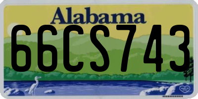 AL license plate 66CS743