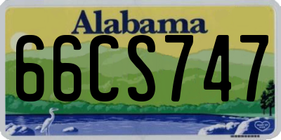 AL license plate 66CS747