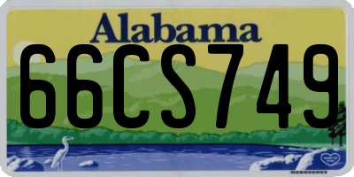 AL license plate 66CS749