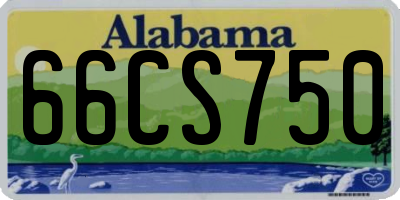 AL license plate 66CS750