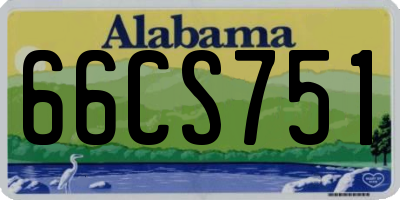 AL license plate 66CS751