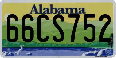 AL license plate 66CS752