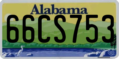 AL license plate 66CS753