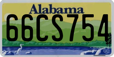 AL license plate 66CS754