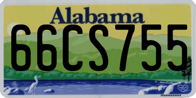 AL license plate 66CS755