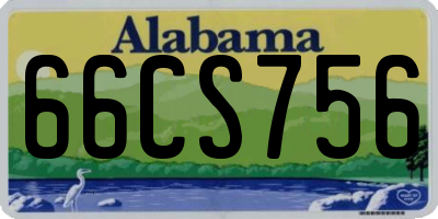 AL license plate 66CS756