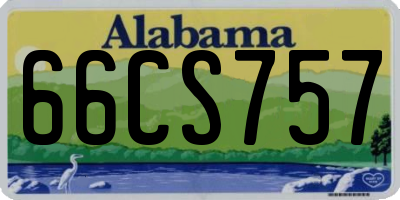 AL license plate 66CS757