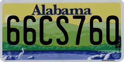 AL license plate 66CS760
