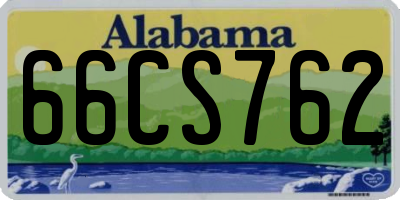 AL license plate 66CS762