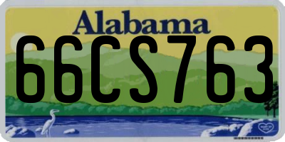 AL license plate 66CS763