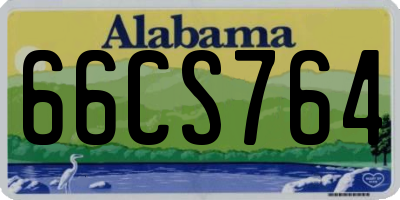 AL license plate 66CS764