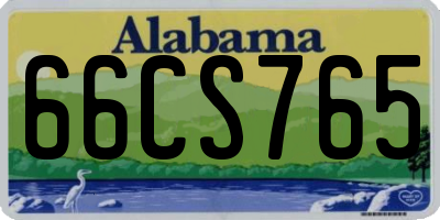 AL license plate 66CS765