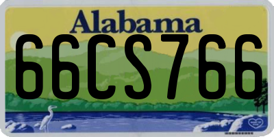 AL license plate 66CS766