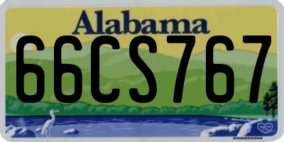 AL license plate 66CS767