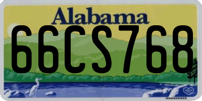 AL license plate 66CS768