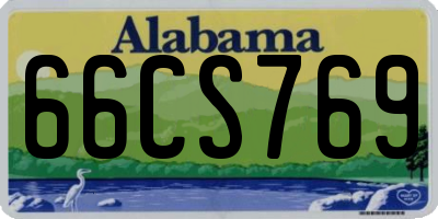 AL license plate 66CS769