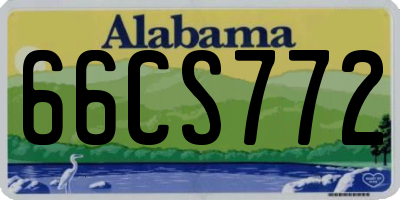 AL license plate 66CS772
