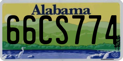 AL license plate 66CS774