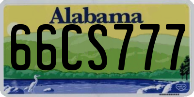 AL license plate 66CS777