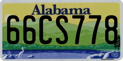 AL license plate 66CS778