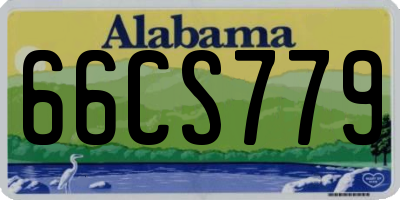 AL license plate 66CS779