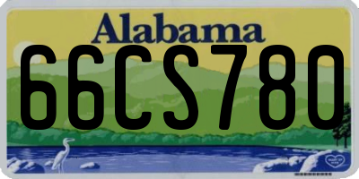 AL license plate 66CS780
