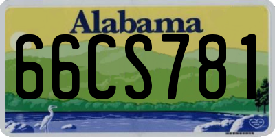 AL license plate 66CS781