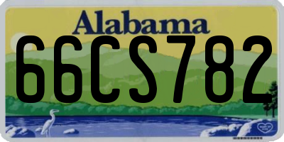 AL license plate 66CS782
