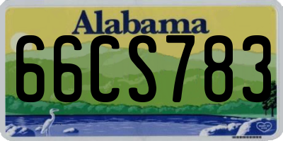 AL license plate 66CS783