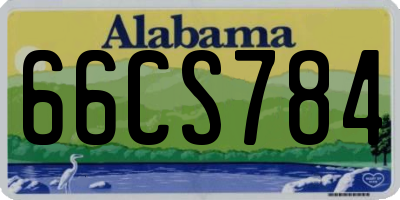 AL license plate 66CS784