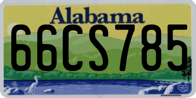 AL license plate 66CS785