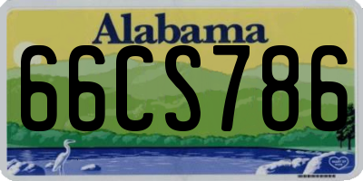 AL license plate 66CS786