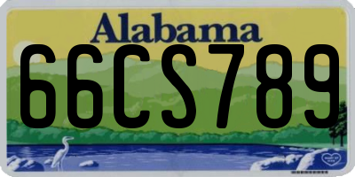 AL license plate 66CS789