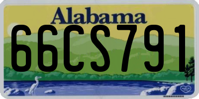 AL license plate 66CS791
